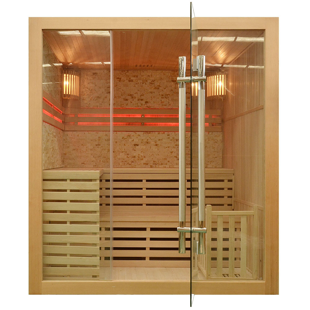 MO-EA4K KAMIEŃ Sauna sucha z piecem 180X160X200CM