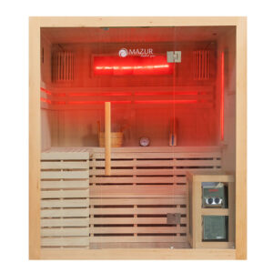 MO-EA4S Sauna sucha z piecem i kamieniem solnym 180X160X200CM 6 kW