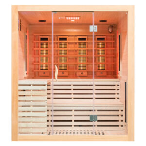 MO-EA4RS Sauna na podczerwień z kamieniami soli himalajskiej 180X160X200CM