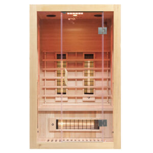 MO-EA2RS Sauna na podczerwień z kamieniami soli himalajskiej 120X105X190CM
