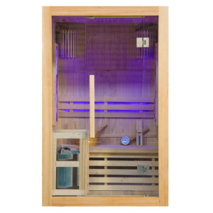 MO-EA2S Sauna sucha z piecem HARVIA 3,5 kW i kamieniem solnym i izolacją ścian 120X105X190CM