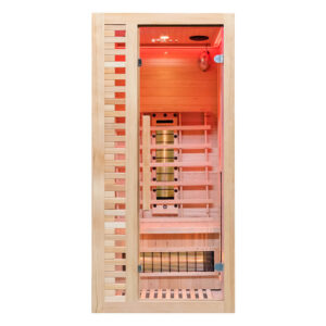 MO-C1ST Sauna na podczerwień z kamieniem solnym + turmaliny 90X90X190CM