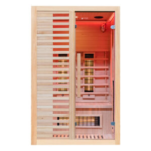 MO-C2S Sauna na podczerwień z kamieniem solnym 120X100X190CM
