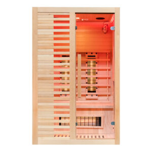 MO-C2ST Sauna na podczerwień z kamieniem solnym + turmaliny 120X100X190CM
