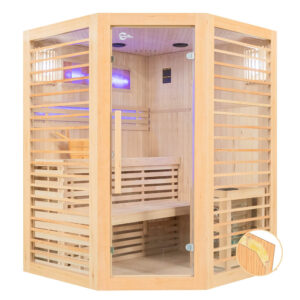 MO-EL3CS Sauna sucha z piecem HARVIA 6 kW 150X150X200CM