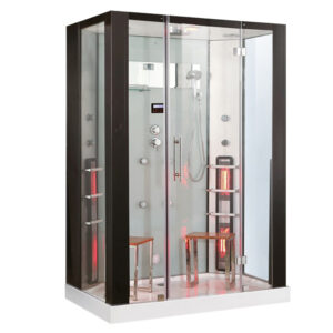 MUE-1082W TRIO, sauna na podczerwień, parowa i kabina prysznicowa 145X90X215CM