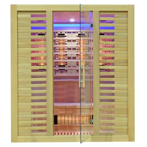 MO-RL4ST XL Sauna na podczerwień z kamieniem solnym + turmaliny 180X160X200CM