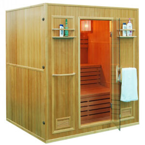 MO-EN4 Sauna sucha z piecem HARVIA 6 kW i izolacją ścian 176X150X192CM