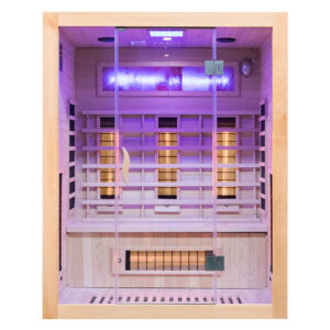MO-EA3RS Sauna na podczerwień z kamieniami soli himalajskiej 150X120X190CM