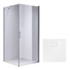 Zestaw MO-8000 Kabina prysznicowa 80X80X195CM + MO-GD8080ES Brodzik SMC BIAŁY 80X80X2,6CM