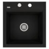 Zlewozmywak granitowy KGS M 45 1B Deep Black + Gold Metallic 47X50CM