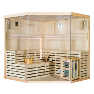MO-EA5C Sauna sucha z piecem HARVIA 8 kW 200X200X200CM