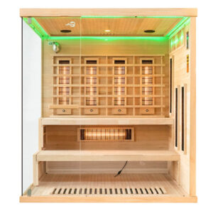 MO-EP4RS XL LEWA Sauna na podczerwień z kamieniami soli himalajskiej 180X160X200CM