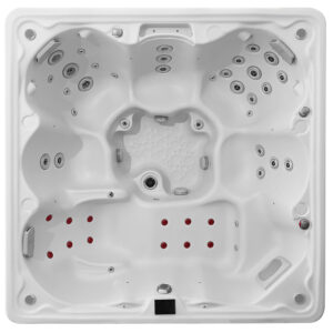 Wanna ogrodowa z hydromasażem VIKING SPAS - HERITAGE II Silver - Slate 234x234x95cm