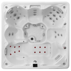 Wanna ogrodowa z hydromasażem VIKING SPAS - HERITAGE II White - Carbon 234x234x95cm
