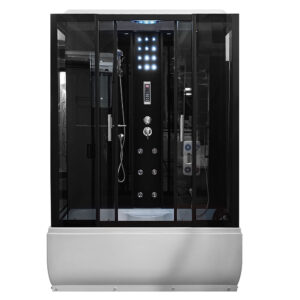 MO-02005 CZARNA Kabina prysznicowa z hydromasażem 150X83X220CM