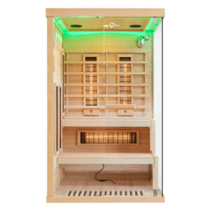 MO-EP2R PRAWA Sauna na podczerwień z kamieniem solnym 120X120X200CM