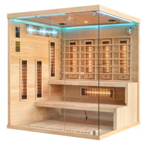 MO-EP4RS LEWA Sauna na podczerwień z kamieniem solnym 175X140X200CM