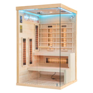 MO-EP2RS LEWA Sauna na podczerwień z kamieniem solnym 120X120X200CM