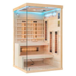 MO-EP2RS PRAWA Sauna na podczerwień z kamieniem solnym 120X120X200CM