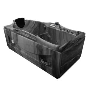 MUS-1050 SZARA LEWA Wanna łazienkowa SPA z hydromasażem 174X88X70CM