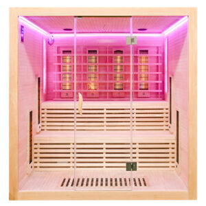 MO-EA4RS XL Sauna na podczerwień z kamieniami soli himalajskiej 200X180X200CM