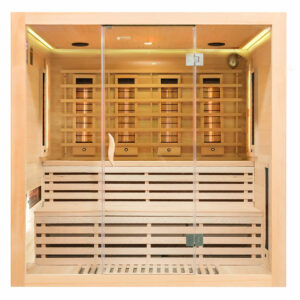 MO-EA4RS XL Sauna na podczerwień z kamieniami soli himalajskiej 200X180X200CM