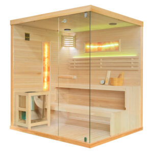MO-EP4S LEWA Sauna sucha z piecem HARVIA 8 kW 175X140X190CM