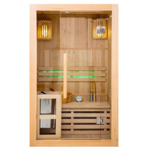 MO-EA2 Sauna sucha z piecem HARVIA 2,3 kW i izolacją ścian 120X105X190CM