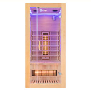 MO-EA1RS Sauna na podczerwień z kamieniem solnym 90X90X190CM