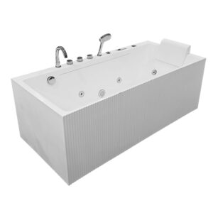 MO-18058L Wanna łazienkowa SPA z hydromasażem ryflowana 170X80X60CM