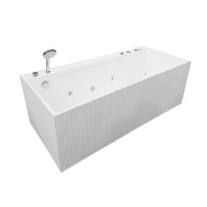 MO-18008AL-170 Wanna łazienkowa SPA z hydromasażem ryflowana 170X75X59CM