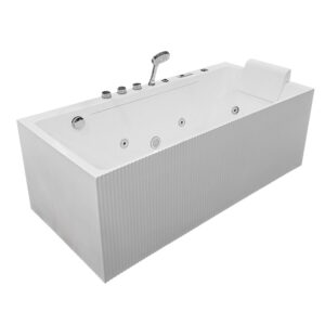 MO-18058L Wanna łazienkowa SPA z hydromasażem ryflowana 170X80X60CM