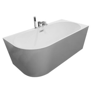 MG-2724-12-150 PRAWA Wanna wolnostojąca przyścienna z baterią chromowaną 150X75X59CM