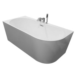 MG-2724-12-150 LEWA Wanna wolnostojąca przyścienna z baterią chromowaną 150X75X59CM