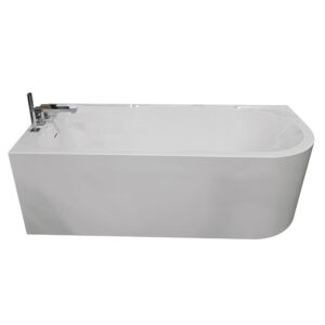 WJ-2750-12-160 LEWA Wanna wolnostojąca przyścienna z baterią chromowaną 160X75X58CM