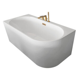 WG-2724-19-170 LEWA Wanna wolnostojąca przyścienna z baterią złotą 170X75X59CM