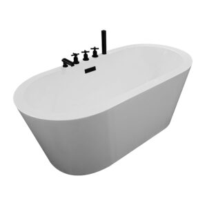 MO-1035D Wanna wolnostojąca z baterią czarną 148X75X58CM