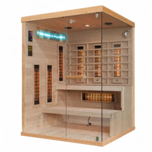 MO-EP3RS BL LEWA Sauna na podczerwień z kamieniem solnym 150X140X200CM