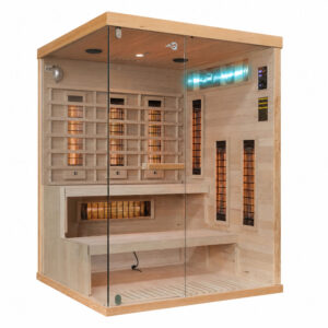 MO-EP3RS BL PRAWA Sauna na podczerwień z kamieniem solnym 150X140X200CM