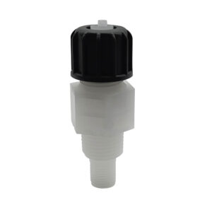 Zawór dozujący kulkowy EMEC PVDF 1/2" z przyłączem do węża 4×6 mm