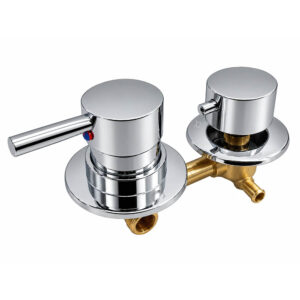 BP-001 Bateria do kabiny prysznicowej z hydromasażem, 3-funkcyjna, 2 pokrętła, rozstaw 100 mm